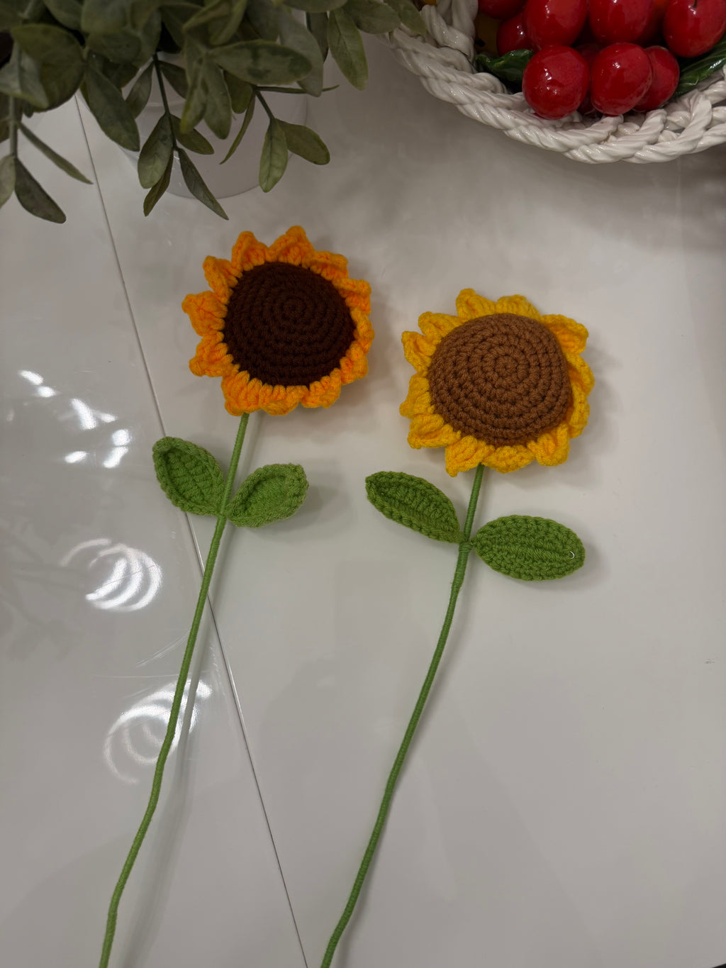 Gestrickte Sonnenblumen