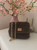 Crochet Chain Bag – Dunkel Oliven Grün