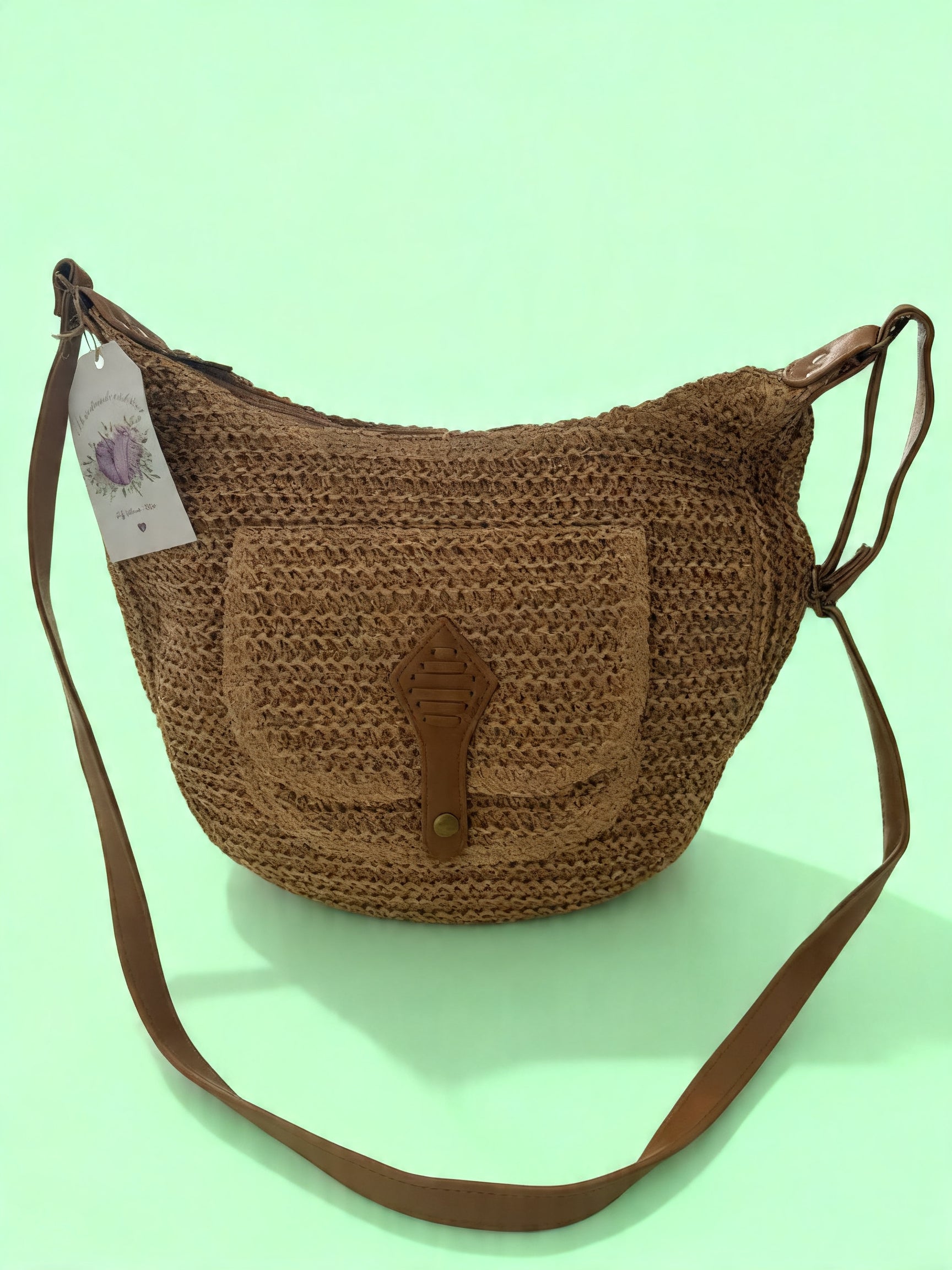 Boho Crossbody Bag – Häkel-Umhängetasche